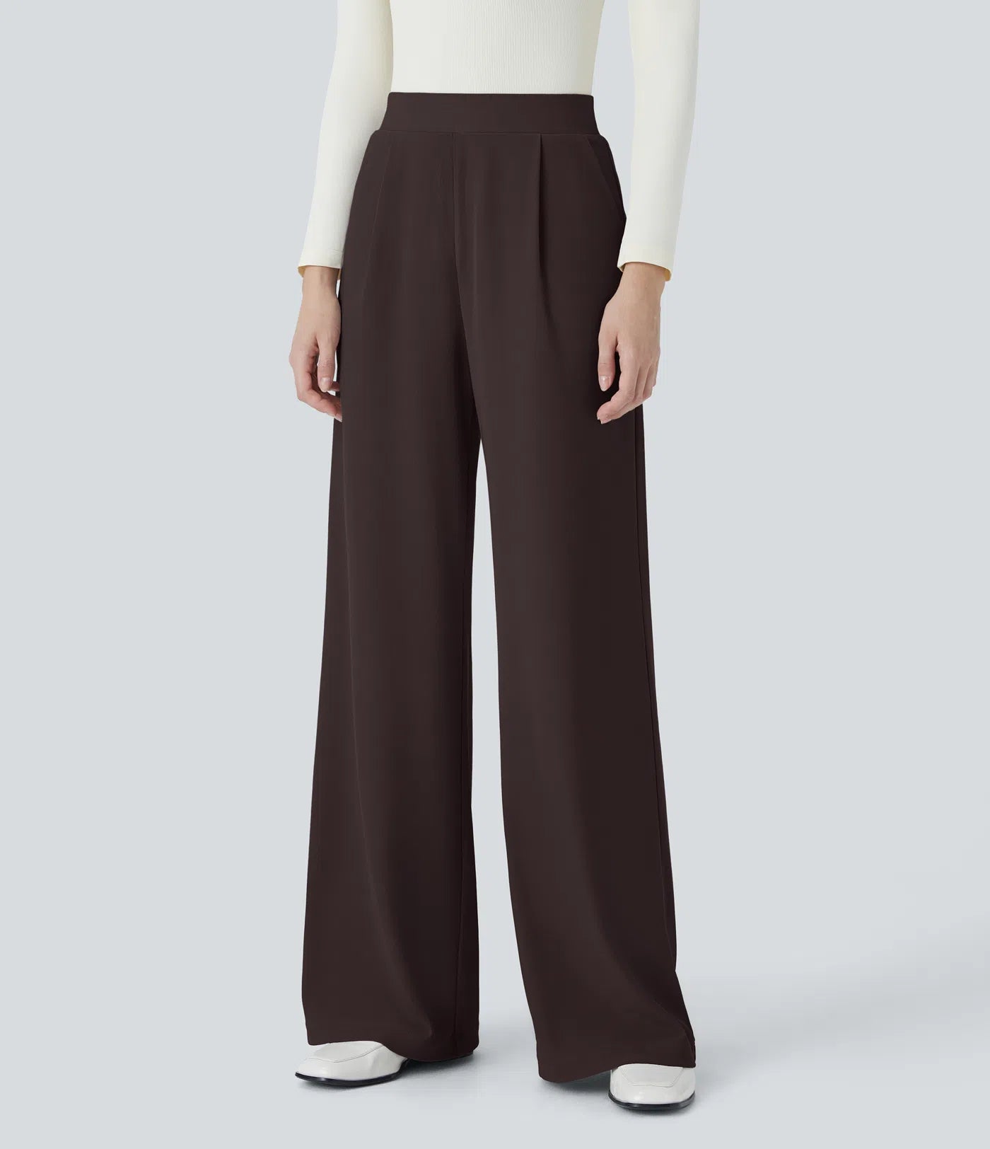 Halara Flex™ High Waisted Body Sculpt Waist-Slimming Pocket Wide Leg Micro Waffle Work Pants