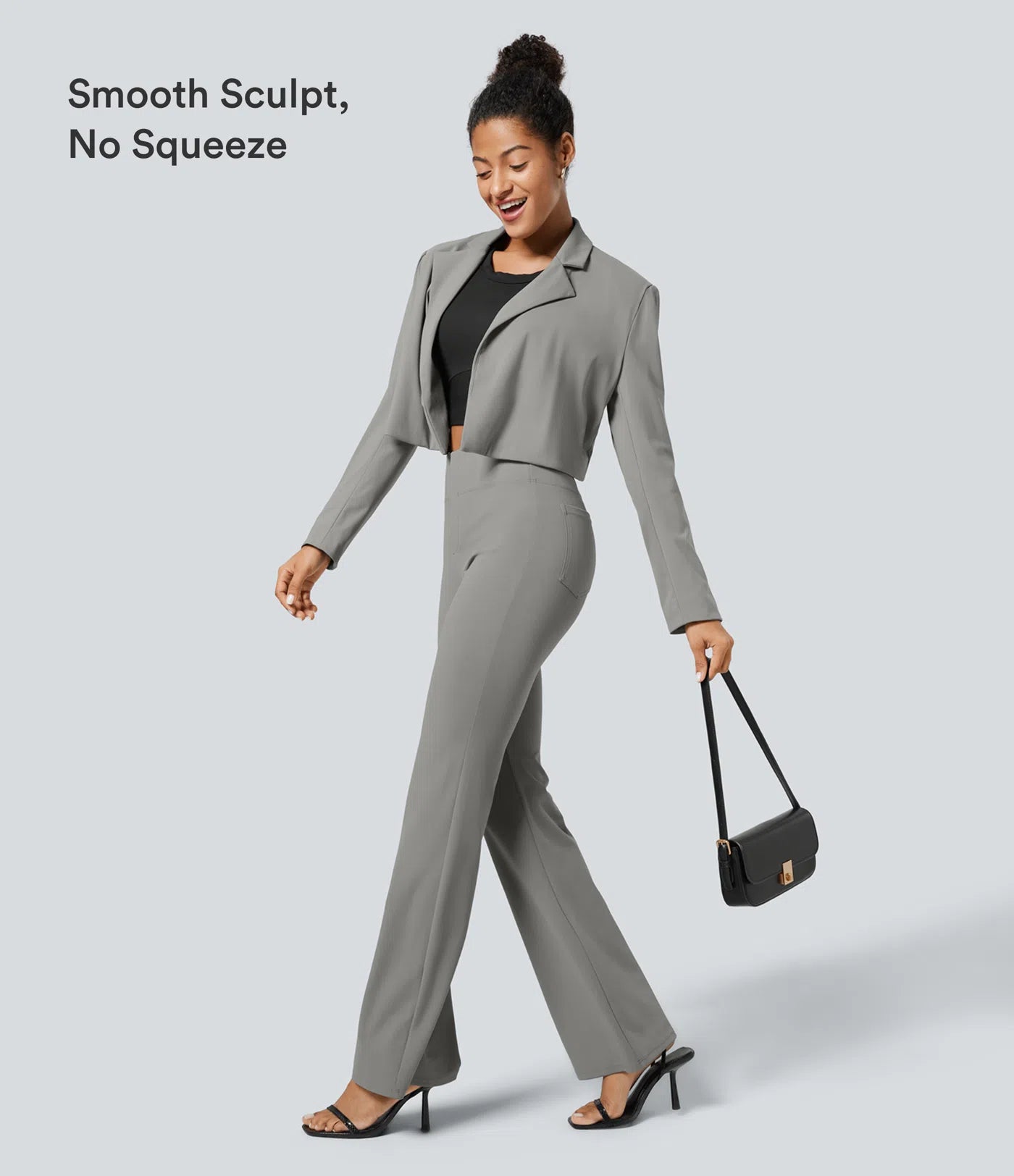 Halara Flex™ High Waisted Back Side Pocket Slight Flare Work Pants