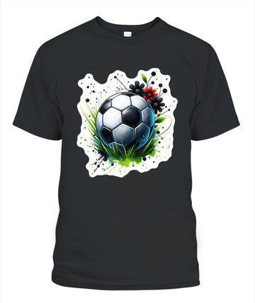 ✨From Every Fan, For Every Match✨-Artistic Floral Soccer Ball T-Shirt - 2026 Game Day Flower Fan Tee
