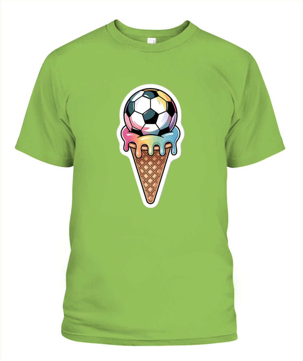 ✨From Every Fan, For Every Match✨-Colorful Melting Football Cone Shirt | Sweet Rainbow Tournament Graphic Tee