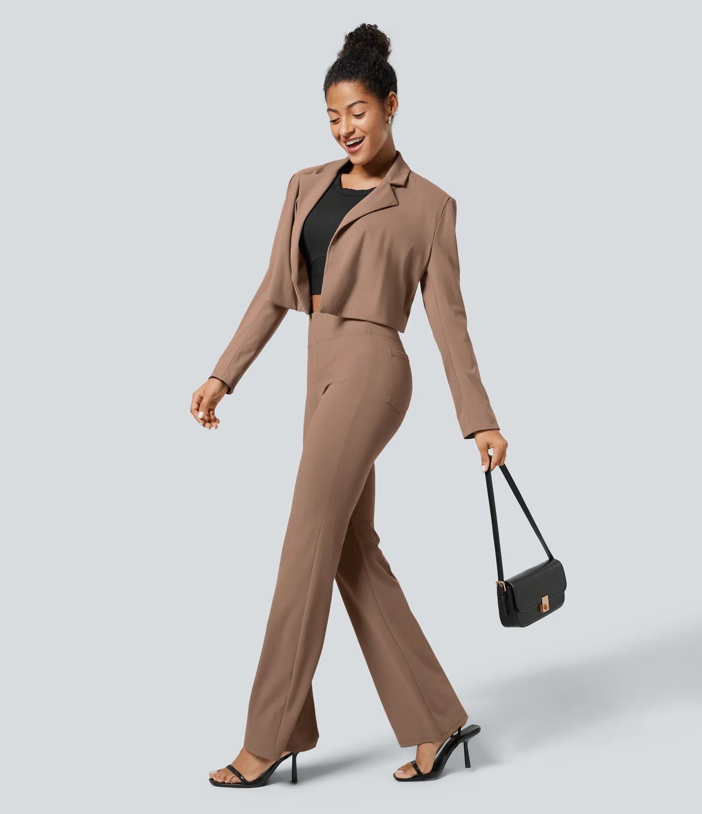 Halara Flex™ High Waisted Back Side Pocket Slight Flare Work Pants