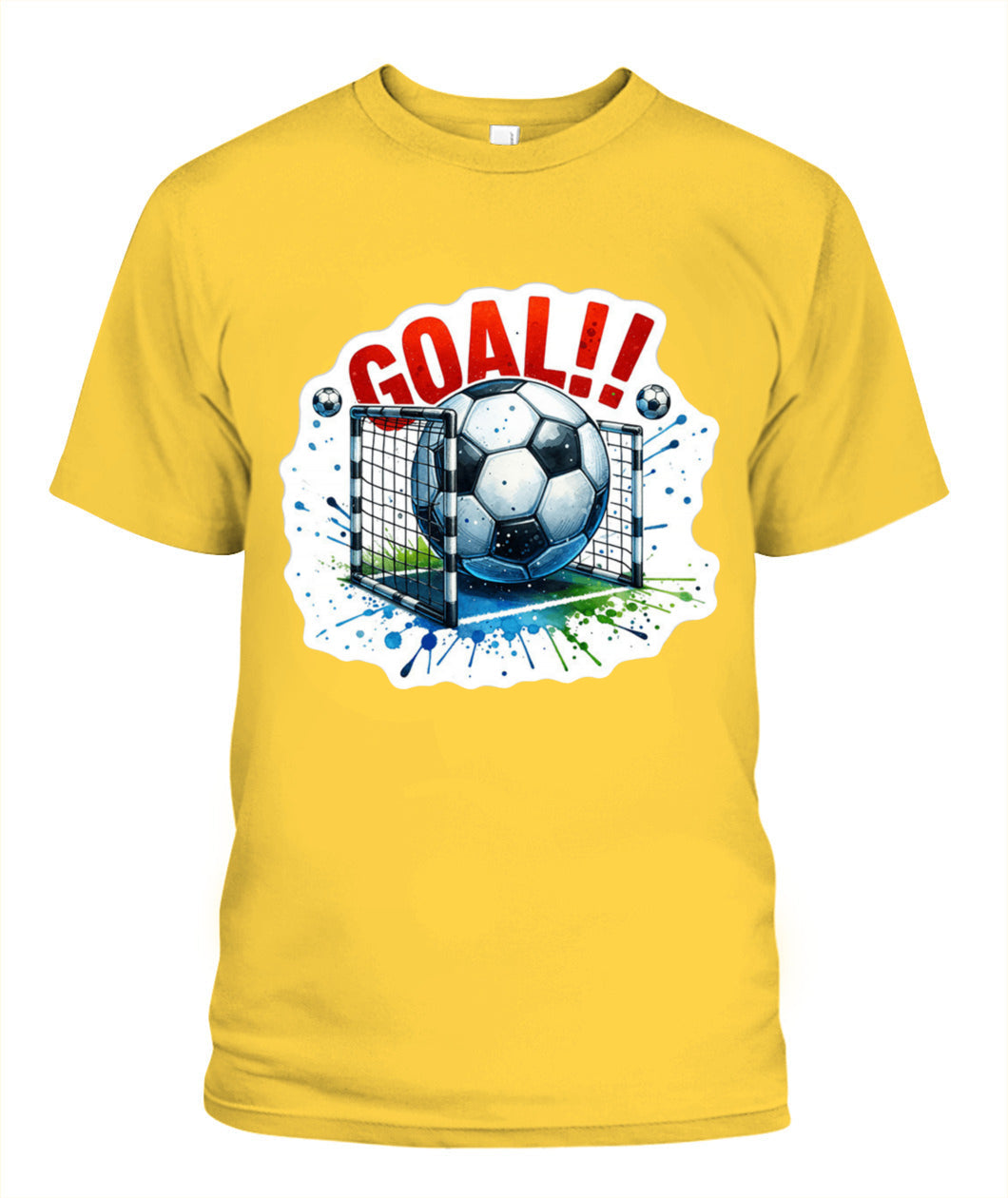 ✨From Every Fan, For Every Match✨-Vibrant "GOAL!!" Soccer Net T-Shirt - Soccer Ball Graphic Fan Tee