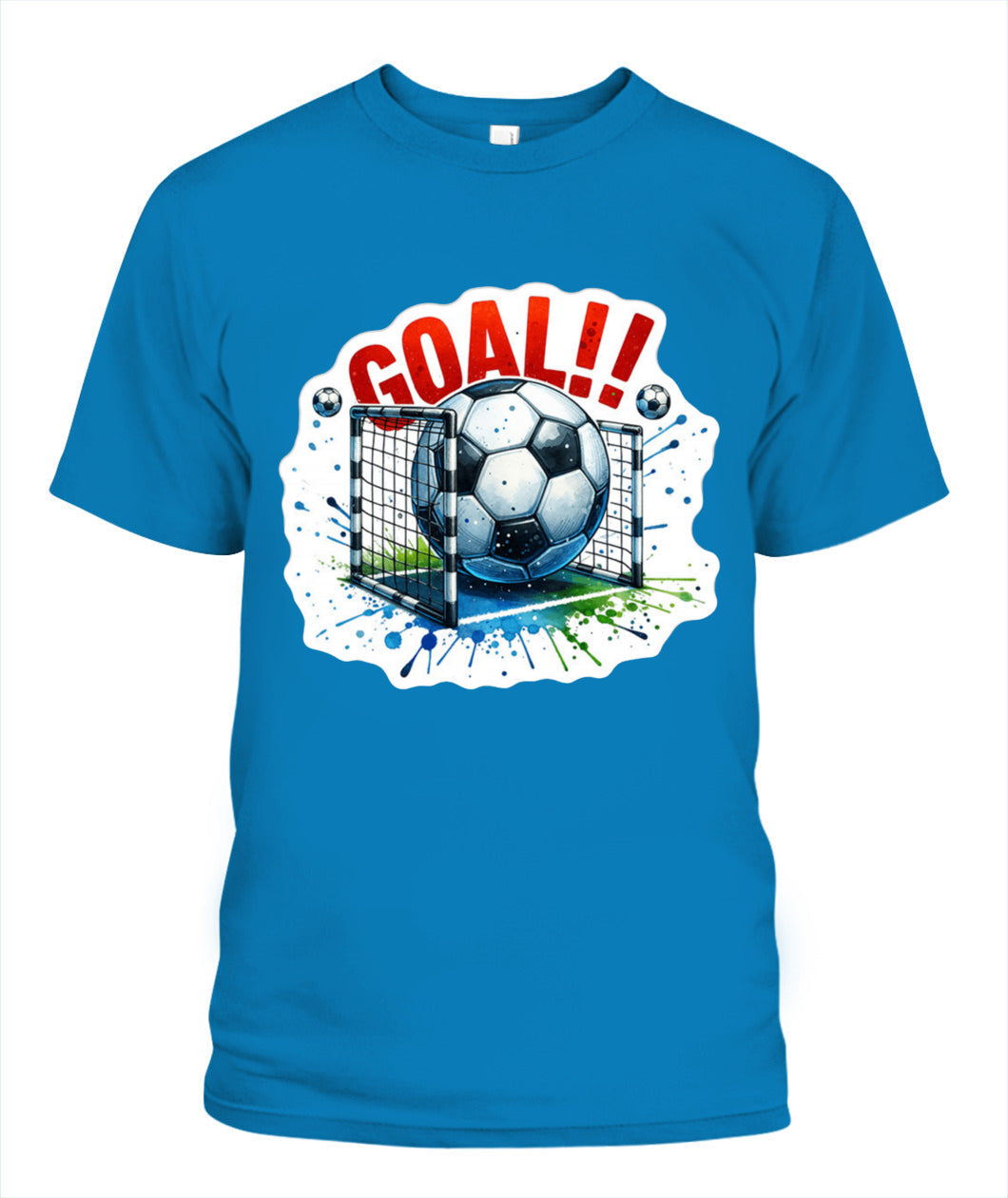 ✨From Every Fan, For Every Match✨-Vibrant "GOAL!!" Soccer Net T-Shirt - Soccer Ball Graphic Fan Tee