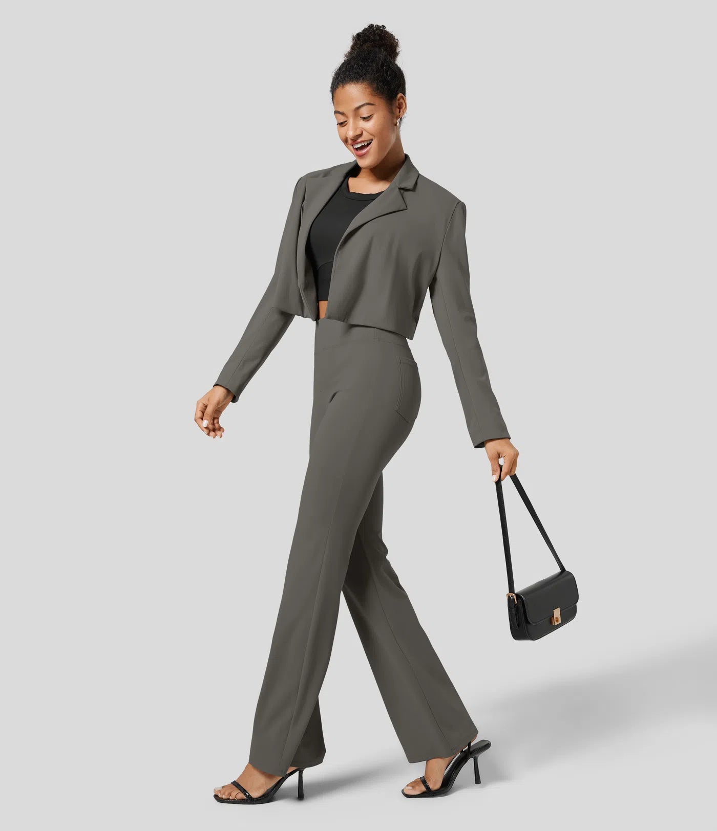Halara Flex™ High Waisted Back Side Pocket Slight Flare Work Pants