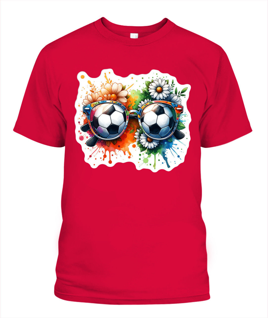 ✨From Every Fan, For Every Match✨-World Cup 2026 Soccer Glasses Shirt | Cute Flower Splash Graphic Tee