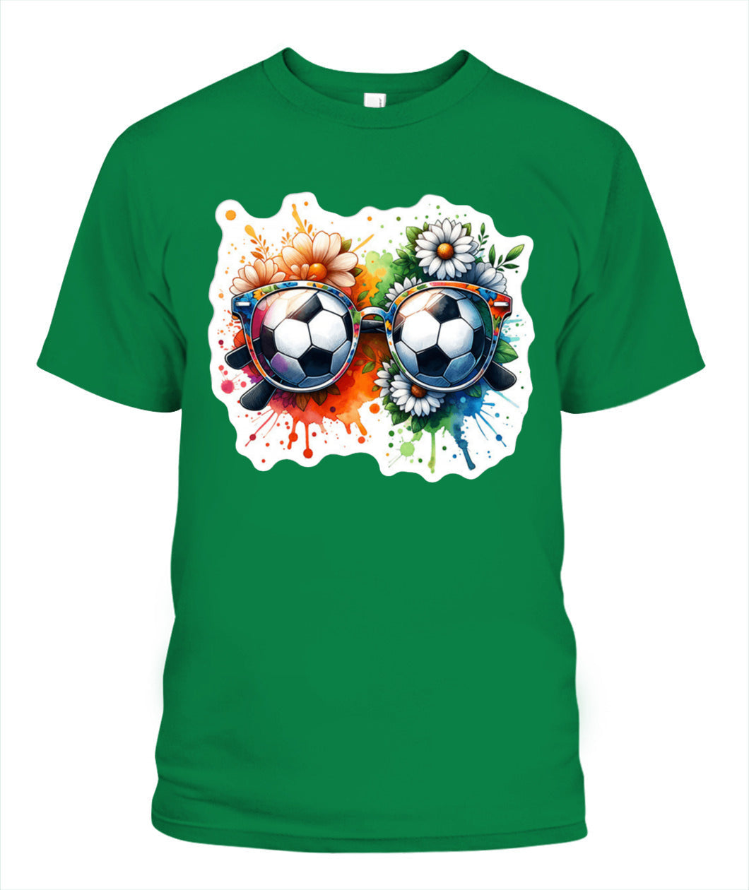 ✨From Every Fan, For Every Match✨-World Cup 2026 Soccer Glasses Shirt | Cute Flower Splash Graphic Tee