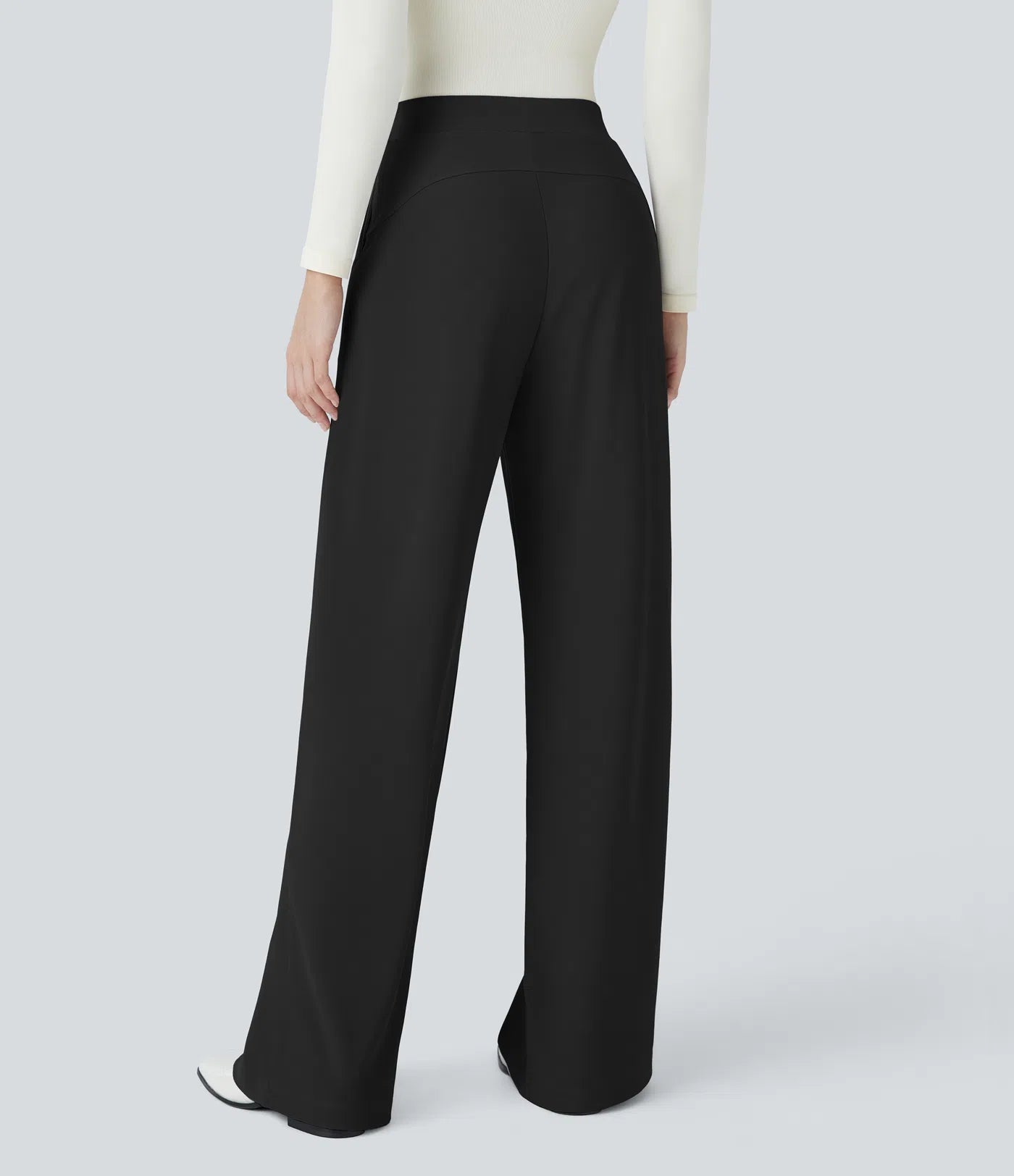 Halara Flex™ High Waisted Body Sculpt Waist-Slimming Pocket Wide Leg Micro Waffle Work Pants
