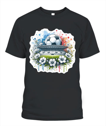 ✨From Every Fan, For Every Match✨-Vibrant Summer Football Arena Shirt | Elegant Stadium Floral Supporter Tee