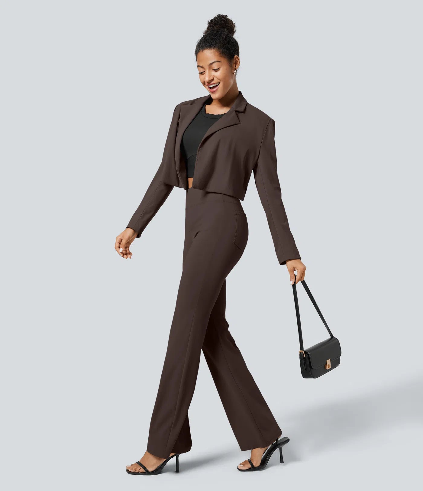 Halara Flex™ High Waisted Back Side Pocket Slight Flare Work Pants