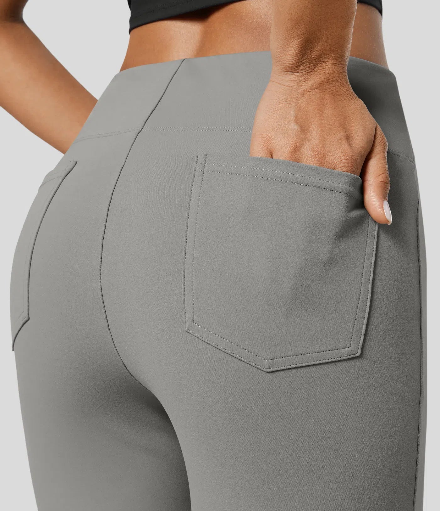 Halara Flex™ High Waisted Back Side Pocket Slight Flare Work Pants
