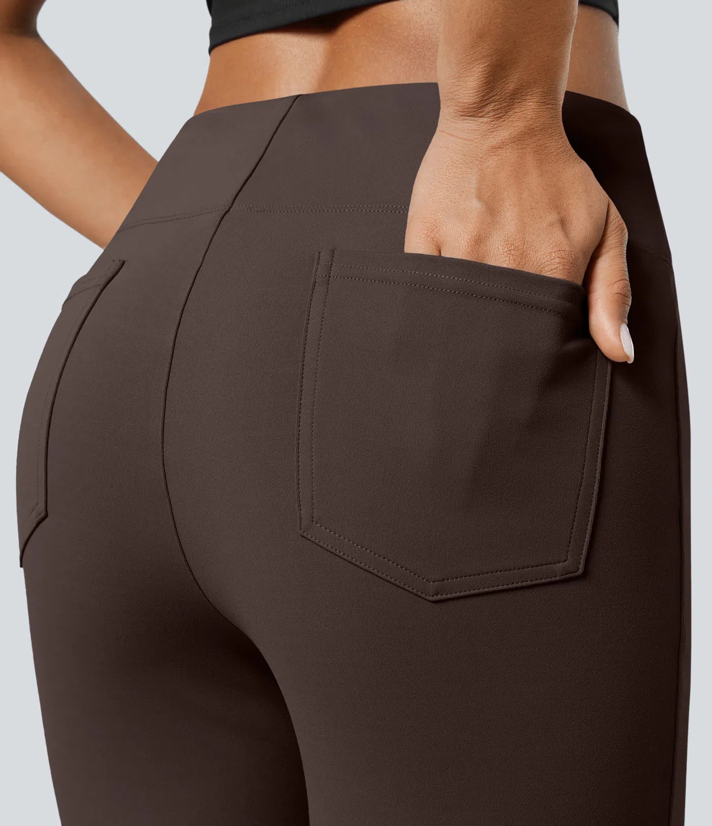 Halara Flex™ High Waisted Back Side Pocket Slight Flare Work Pants