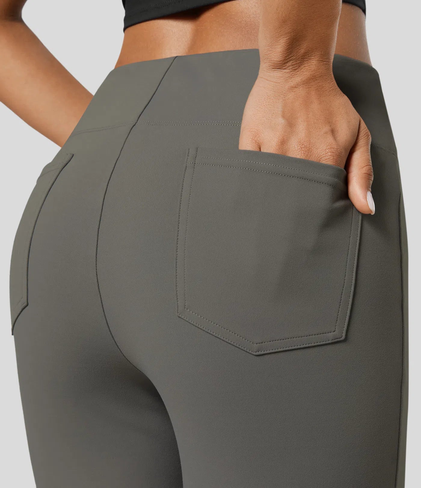 Halara Flex™ High Waisted Back Side Pocket Slight Flare Work Pants