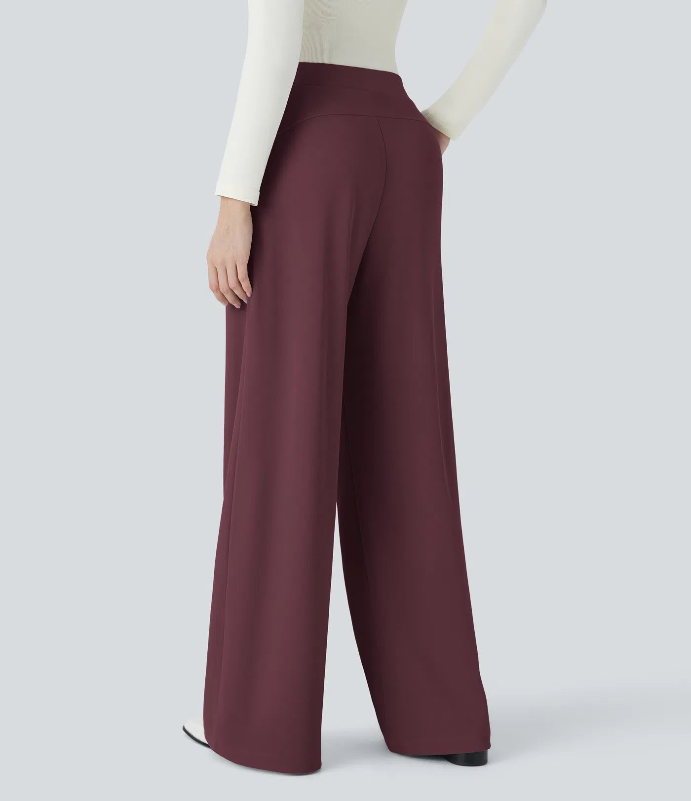 Halara Flex™ High Waisted Body Sculpt Waist-Slimming Pocket Wide Leg Micro Waffle Work Pants
