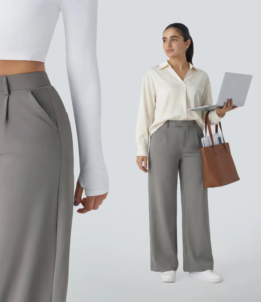Halara Flex™ DayStretch High Waisted Pocket Straight Leg Work Pants